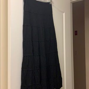 Beautiful jersey long faux layered skirt.